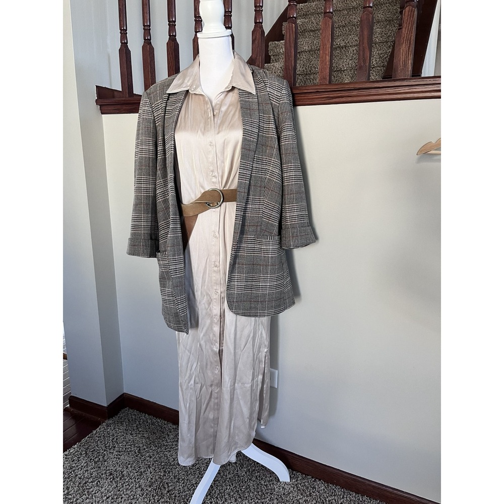 Nordstrom Satin Button Down Dress Size Small‎